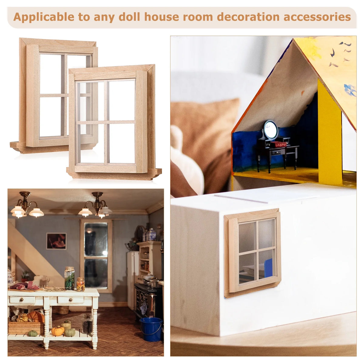 1 12 Scale Arched Wood Dollhouse Door S2886