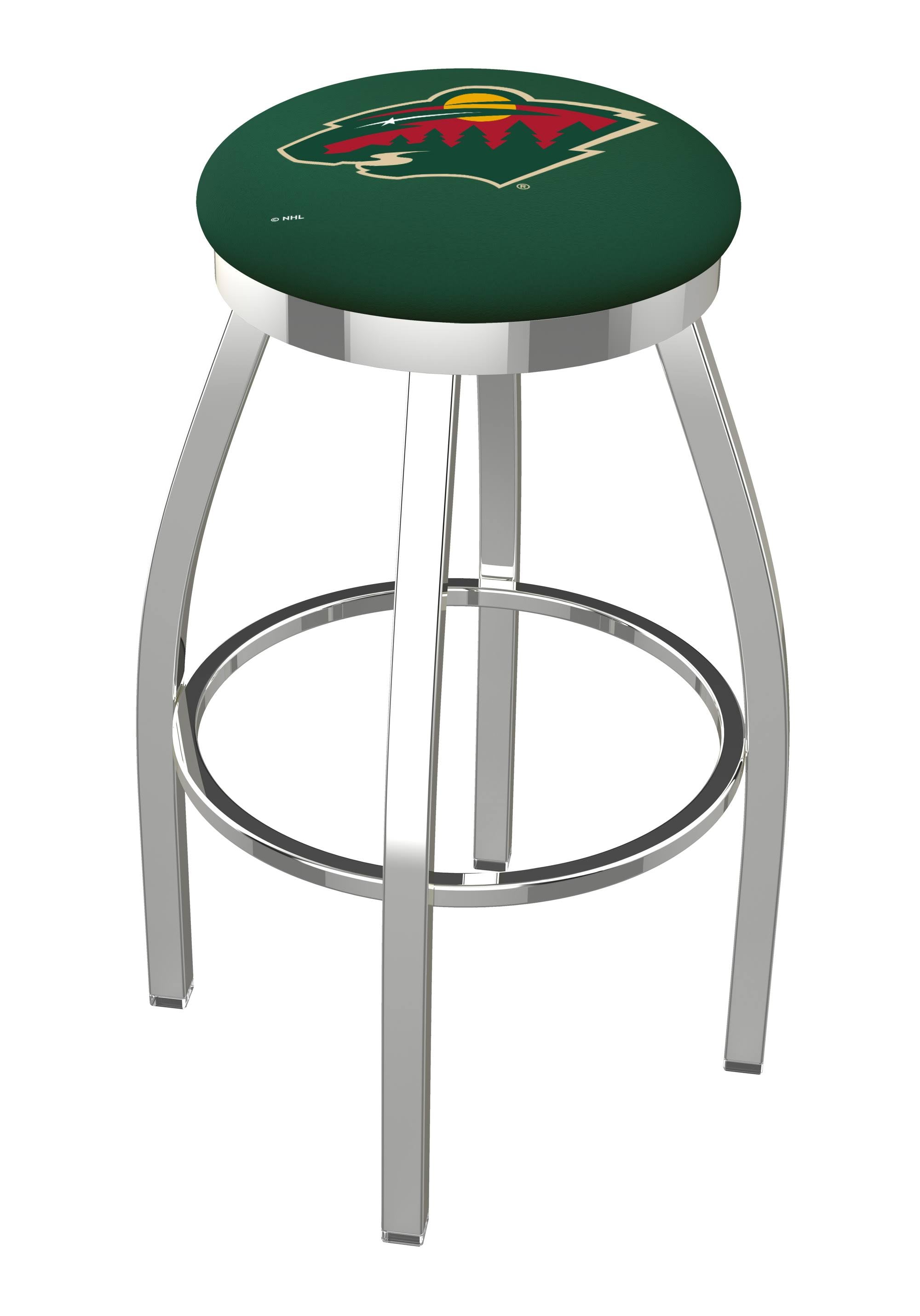 Chrome Swivel Bar Stool with Accent Ring A7234