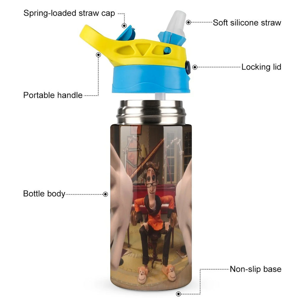 Insulated Stainless Steel Water Bottle with Straw M52345