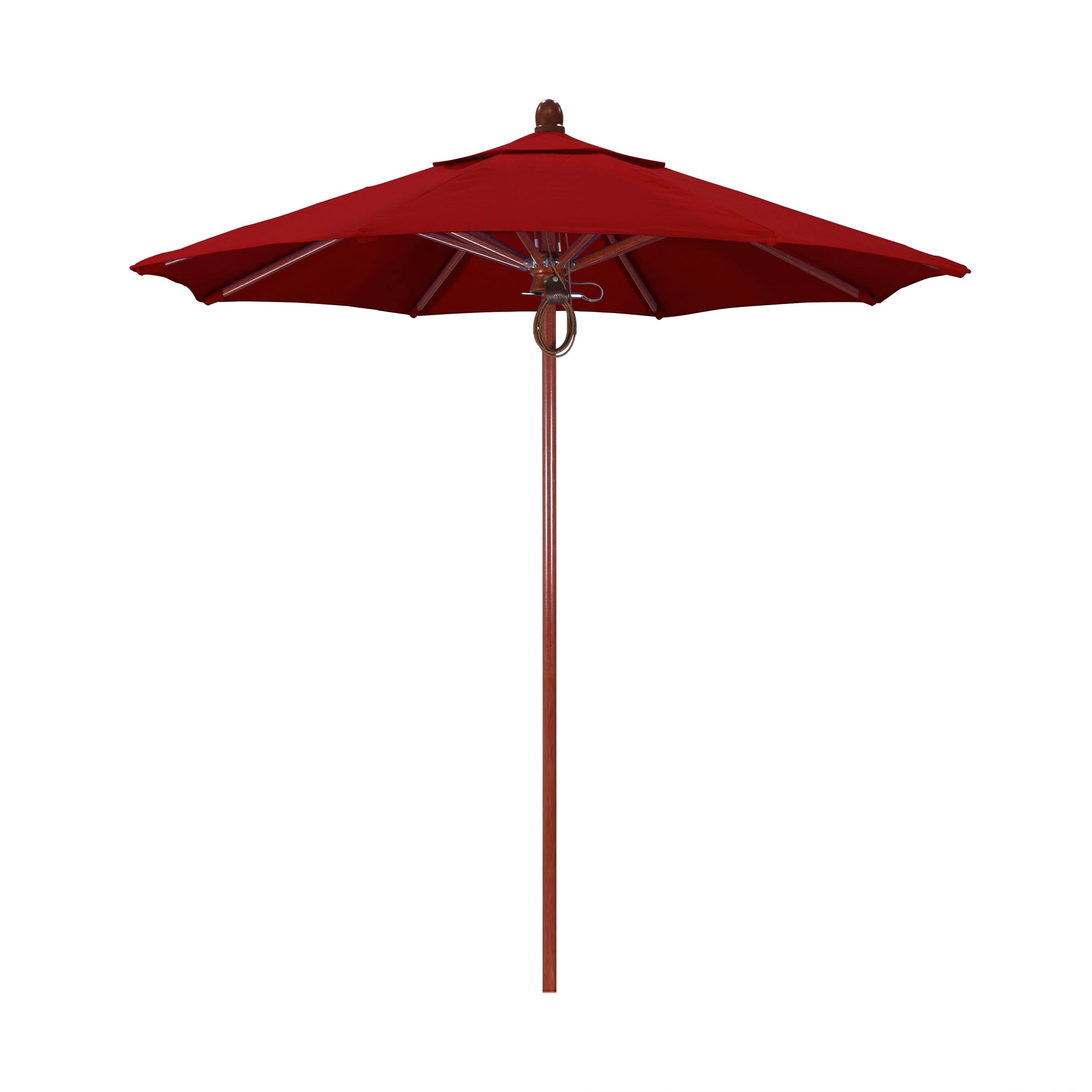 7.5 ft Patio Umbrella with Red Oak Fiberglass Pole Fiberglass Ribs B7147