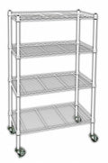 4 Shelf Wire Cart, L60 x W18 x H67 in. N705
