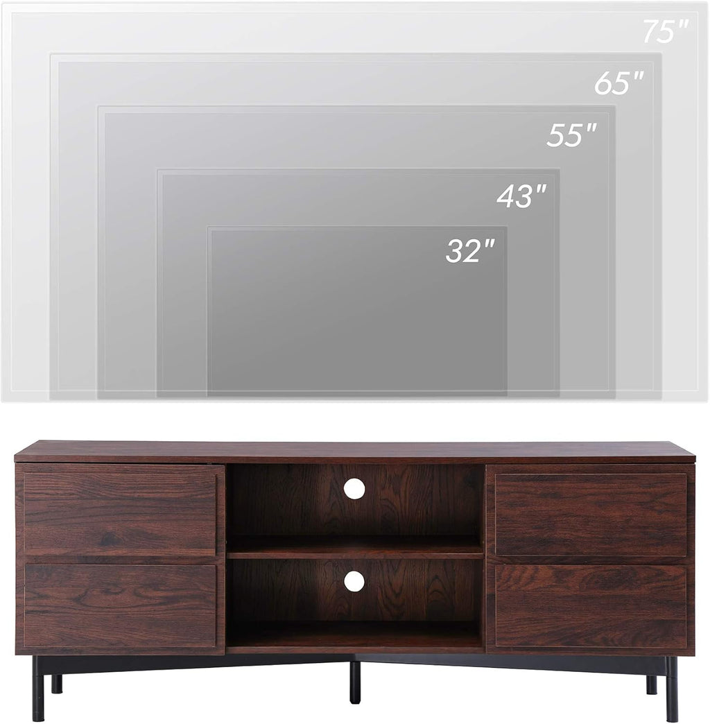 Rustic Walnut Wood TV Stand Y800