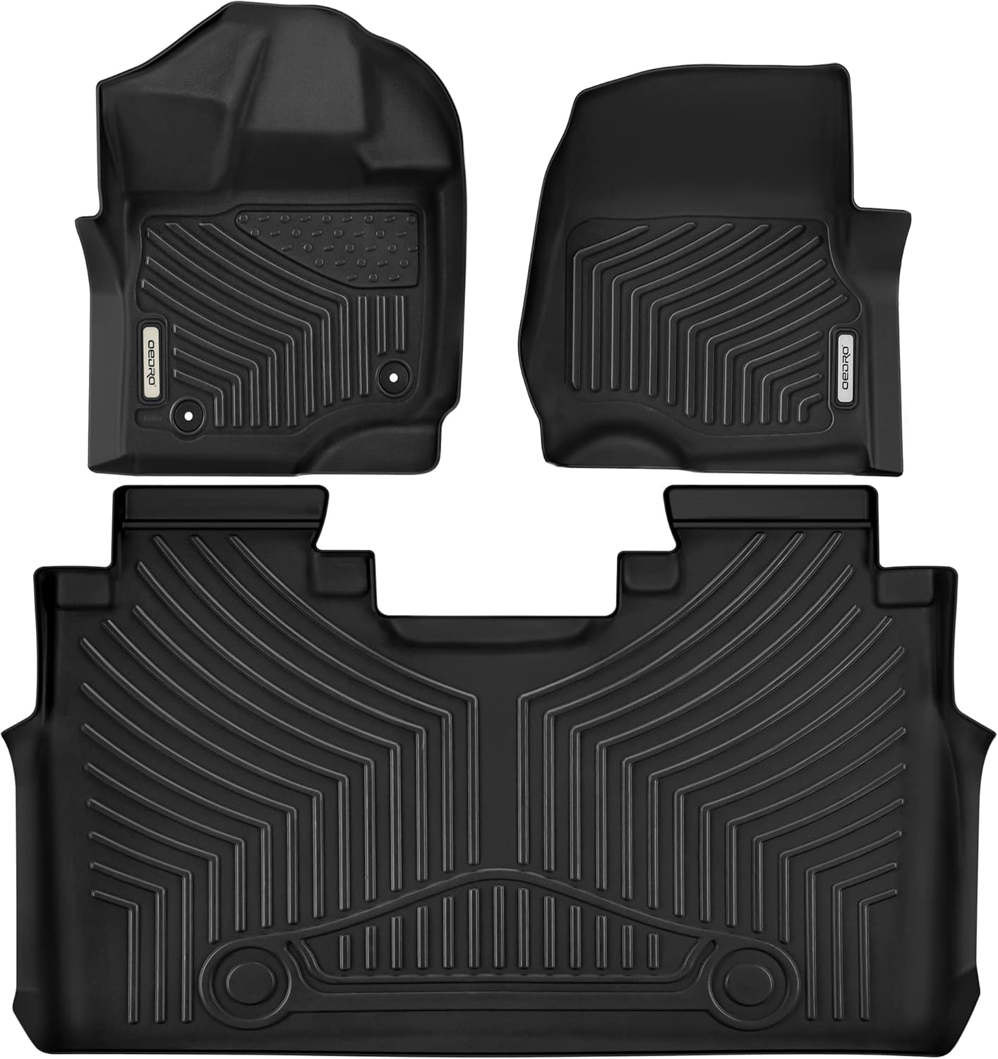 Black TPE All-Weather Floor Mats Liner Full Set S208