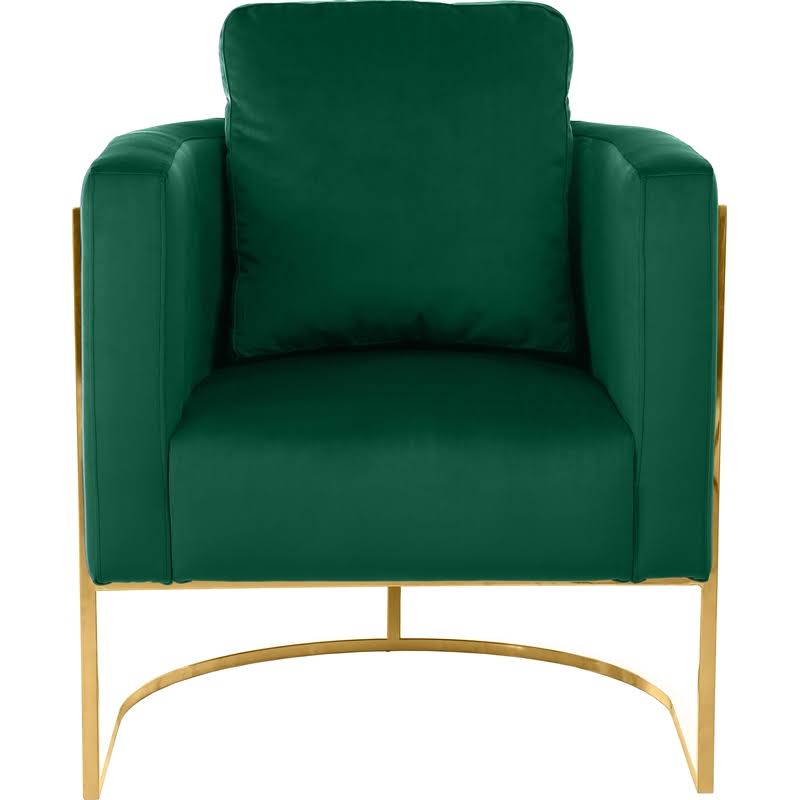 Green Velvet Gold Chair C88823