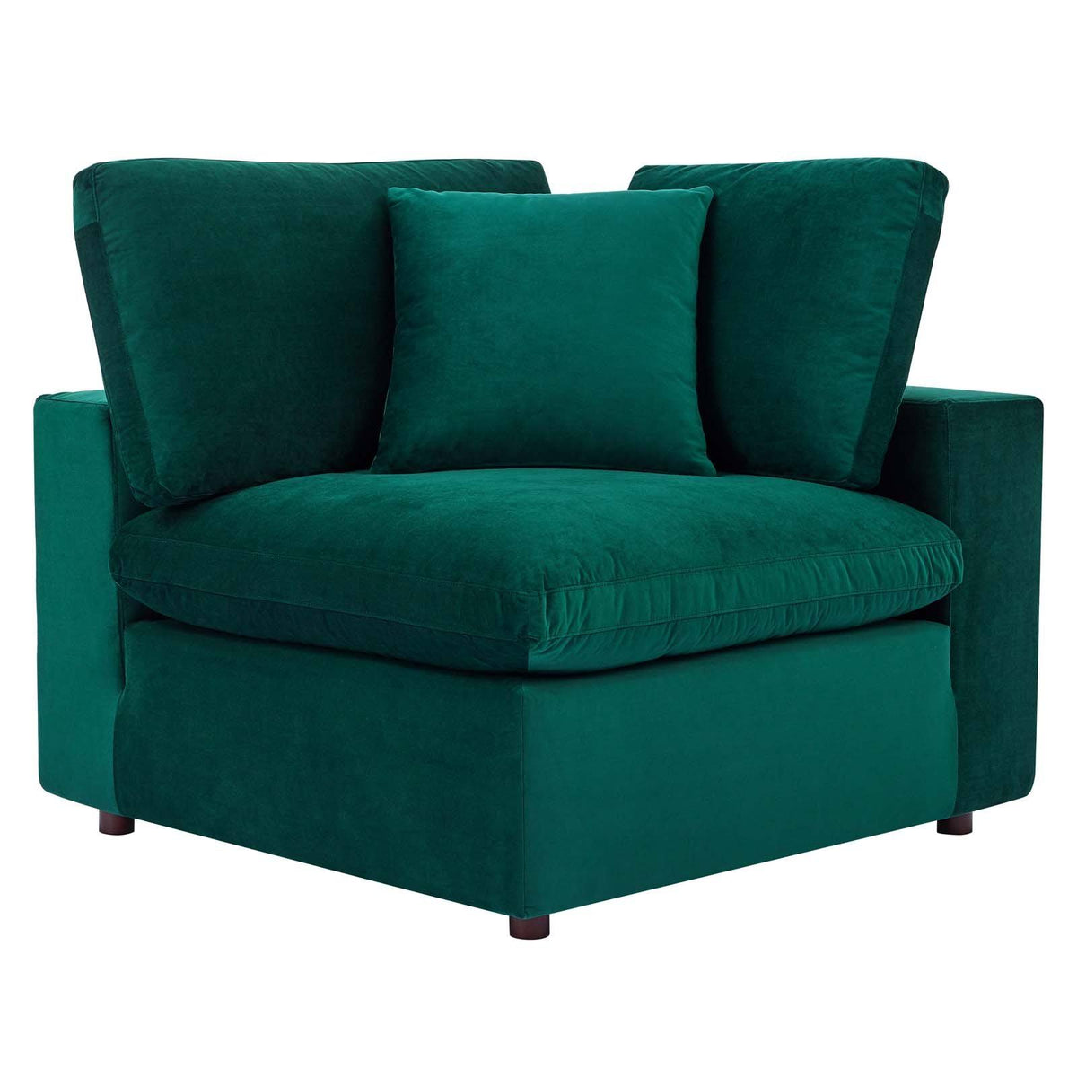 Green Performance Velvet Corner Chair O164