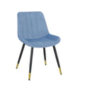Blue Velvet Accent Chair, Set of 2 I31640