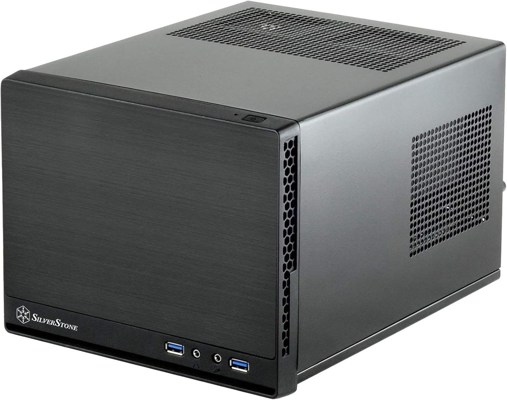 White & Black Mini-ITX Computer Case with Mesh Front Panel R7617