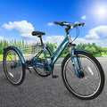 Adult Tricycle 7 Speed 26 Inch Three Wheel Bike with Shopping Basket D802392