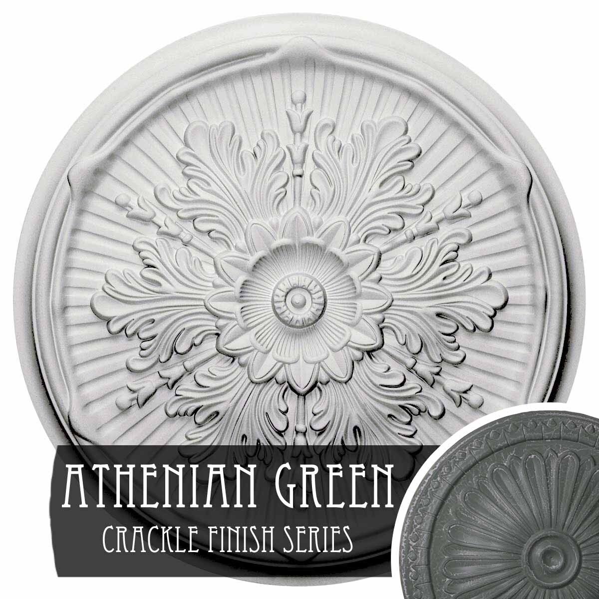 21 inch x 2 inch Hand-Painted Ceiling Medallion R986