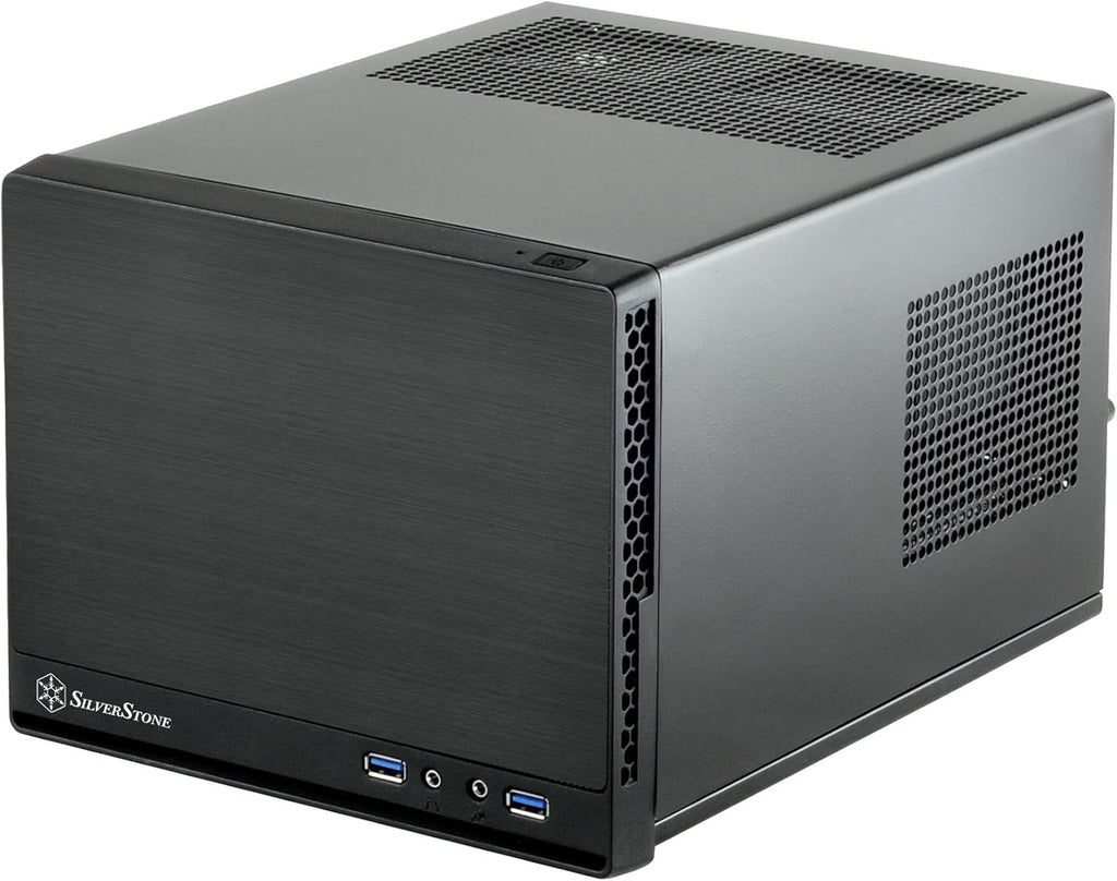 White & Black Mini-ITX Computer Case with Mesh Front Panel R7617