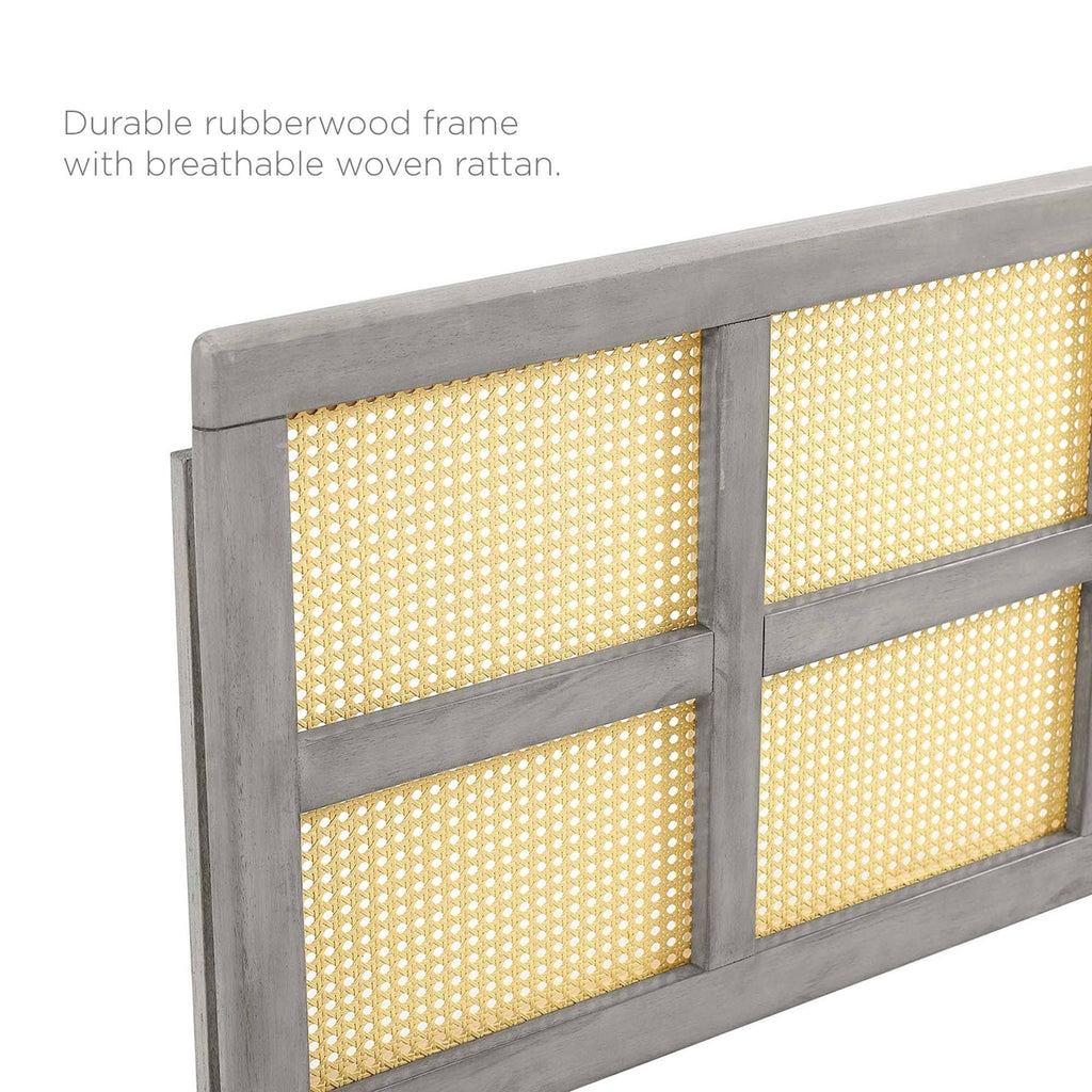 Gray Cane King Headboard D276