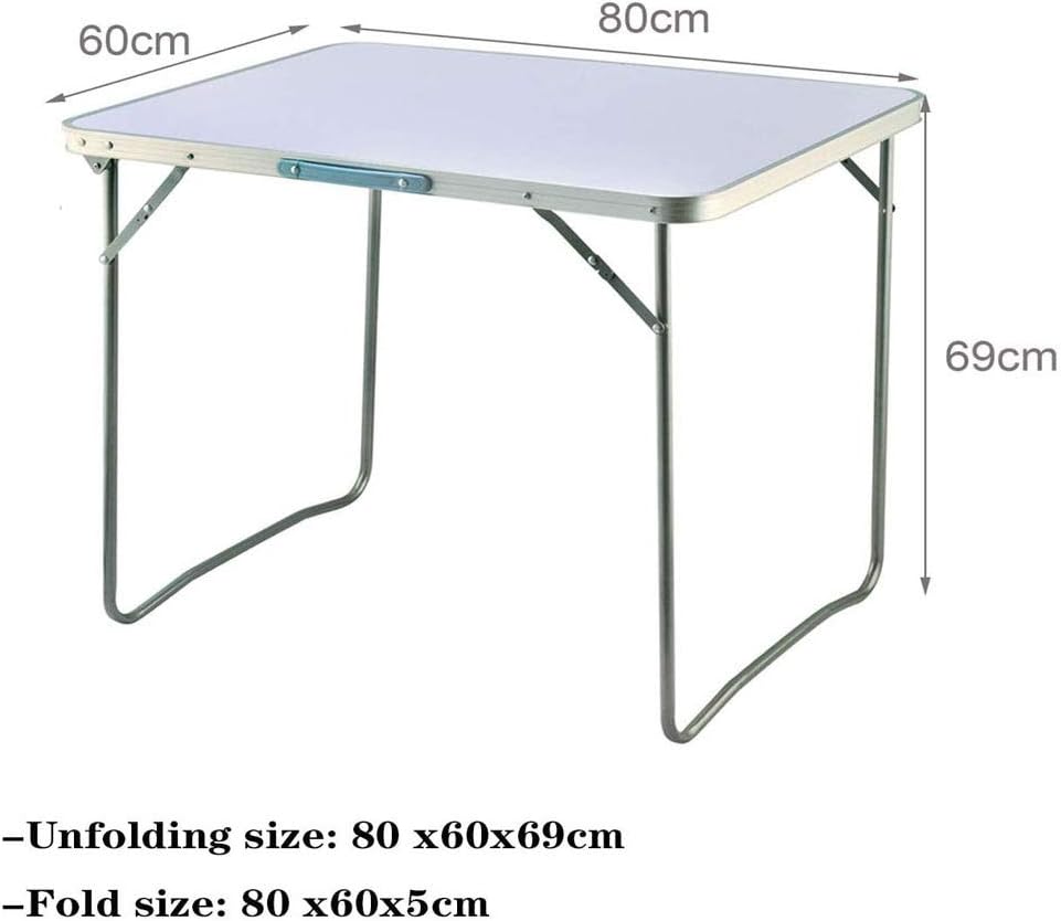 White 4ft Heavy Duty Folding Camping Table with Carry Handle O738