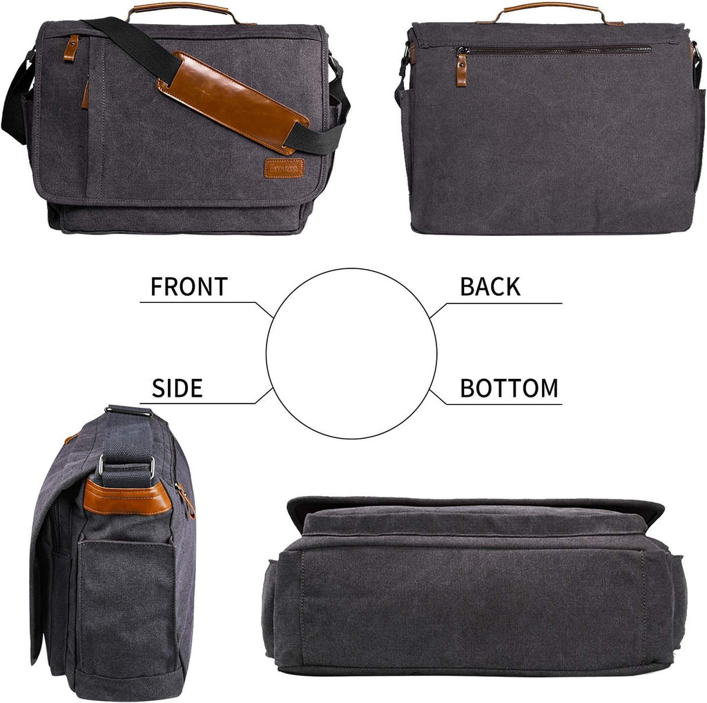 Water-resistance Canvas Laptop Messenger Bag W516