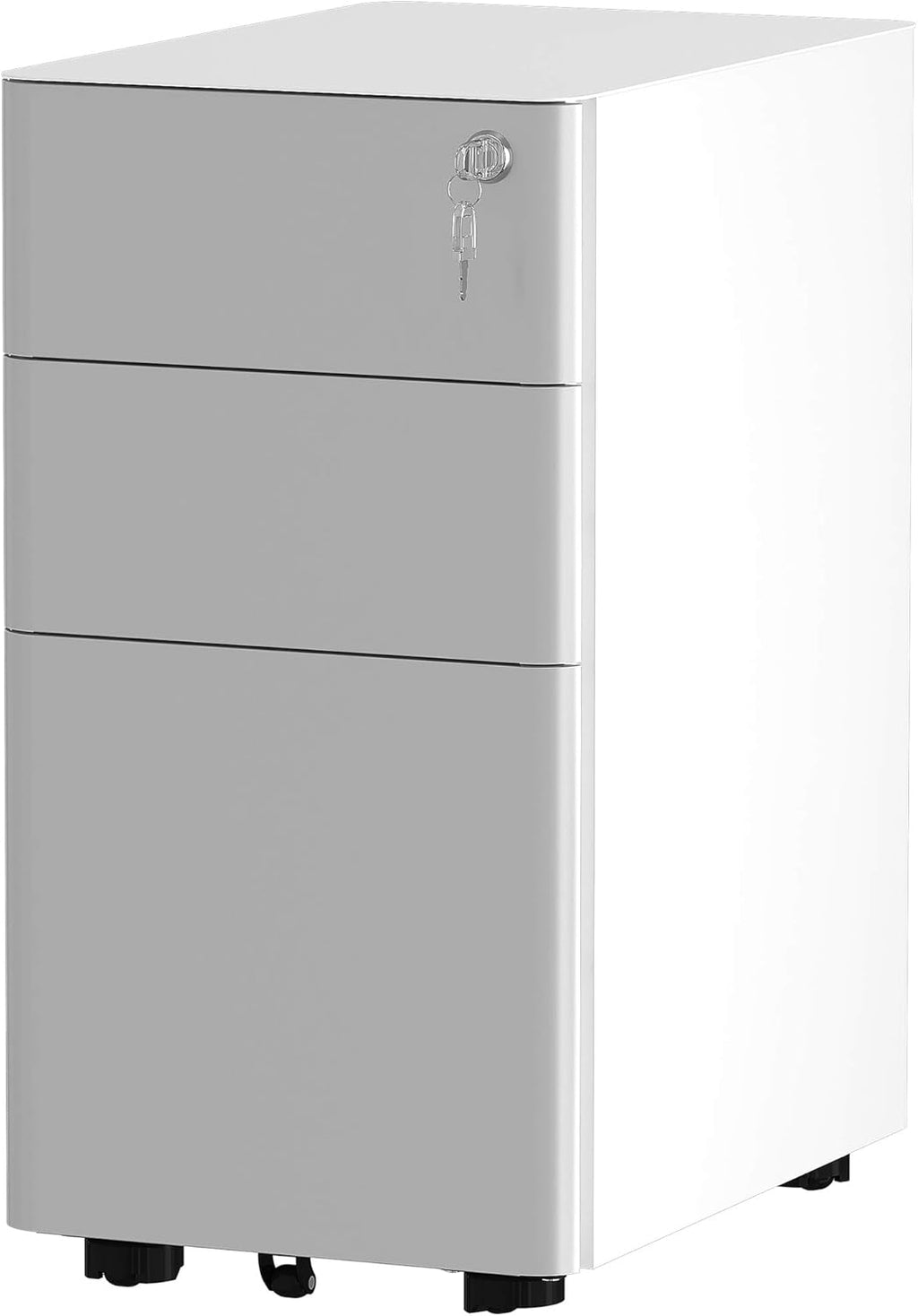 White 3-Drawer Metal Filing Cabinet R3310
