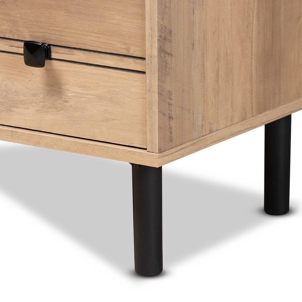 Oak Brown 3-Drawer Kitchen Storage Cabinet F4510