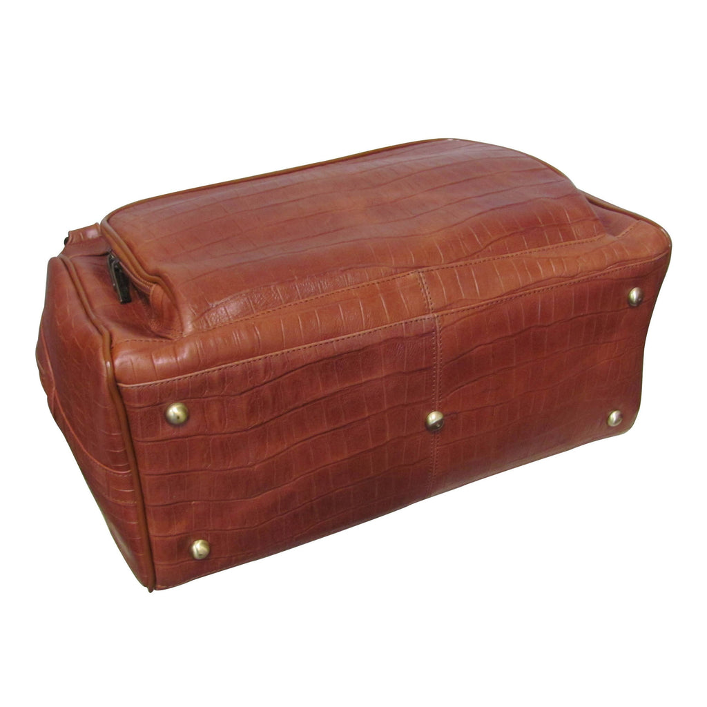 Brown Leather Carry-On Weekend Duffel P55734