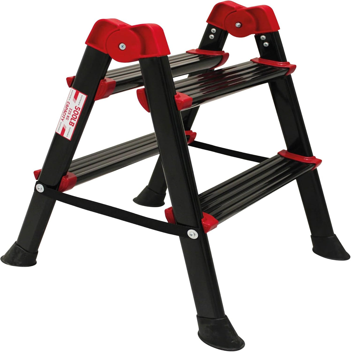 2+2 Step Ladders, Full Metal, Non-Slip Plastic Foot, Loading Capacity 500 LBS, Pack of 2 C804389