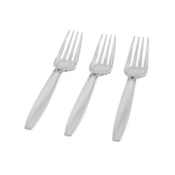 Clear Extra Heavy Duty Full Size Plastic Forks V157