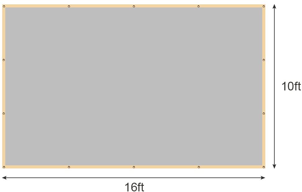 RV Awning Privacy Screen Shade Panel Kit Sunblock Drop 10 x 16ft, Grey T607