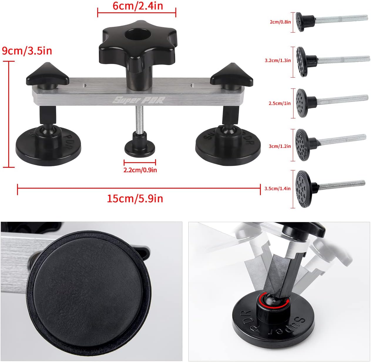 Paintless Dent Repair Kit with Bridge Dent Puller Q545388