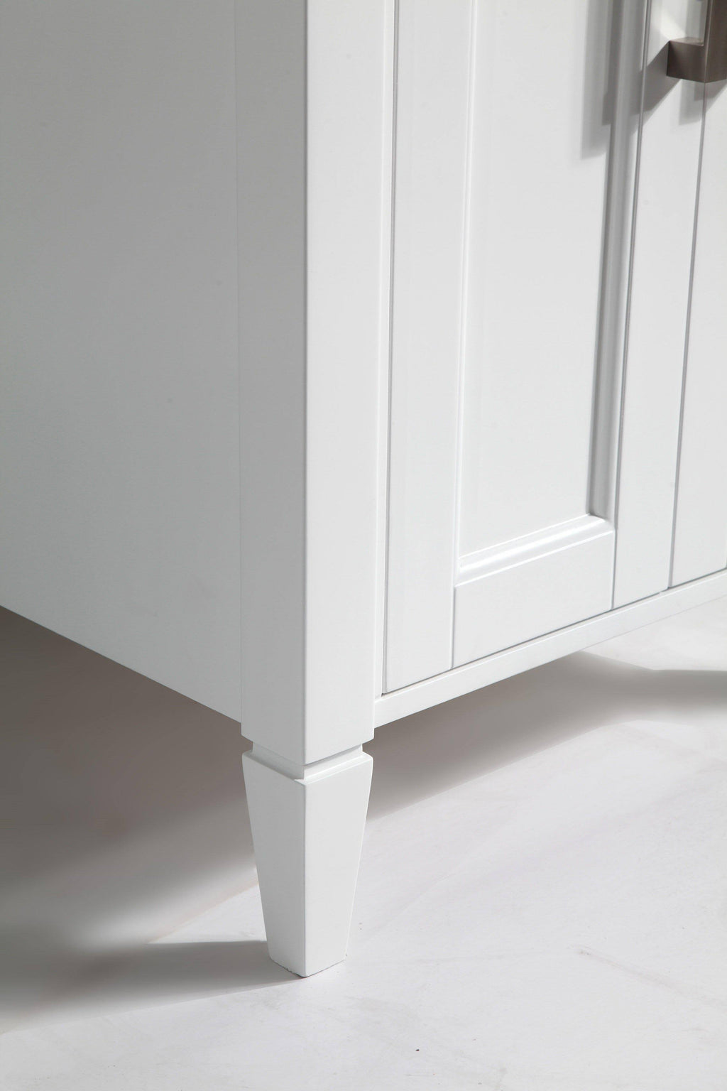 White Single Sink Bathroom Vanity Set with Carrara Marble Vanity Top T50627