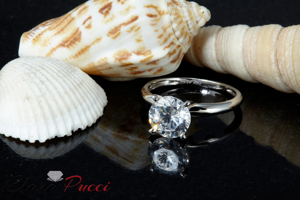 14K White Gold Solitaire Engagement Ring S19980