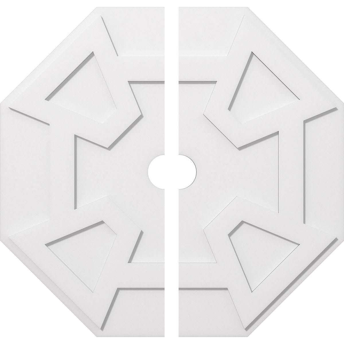 38 inchod x 4 inchid x 13 1/4 inchc x 1 inchp PVC Ceiling Medallion B253573