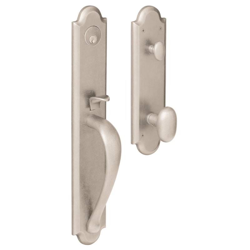 Satin Nickel Single Cylinder Handleset Oval Knob L890