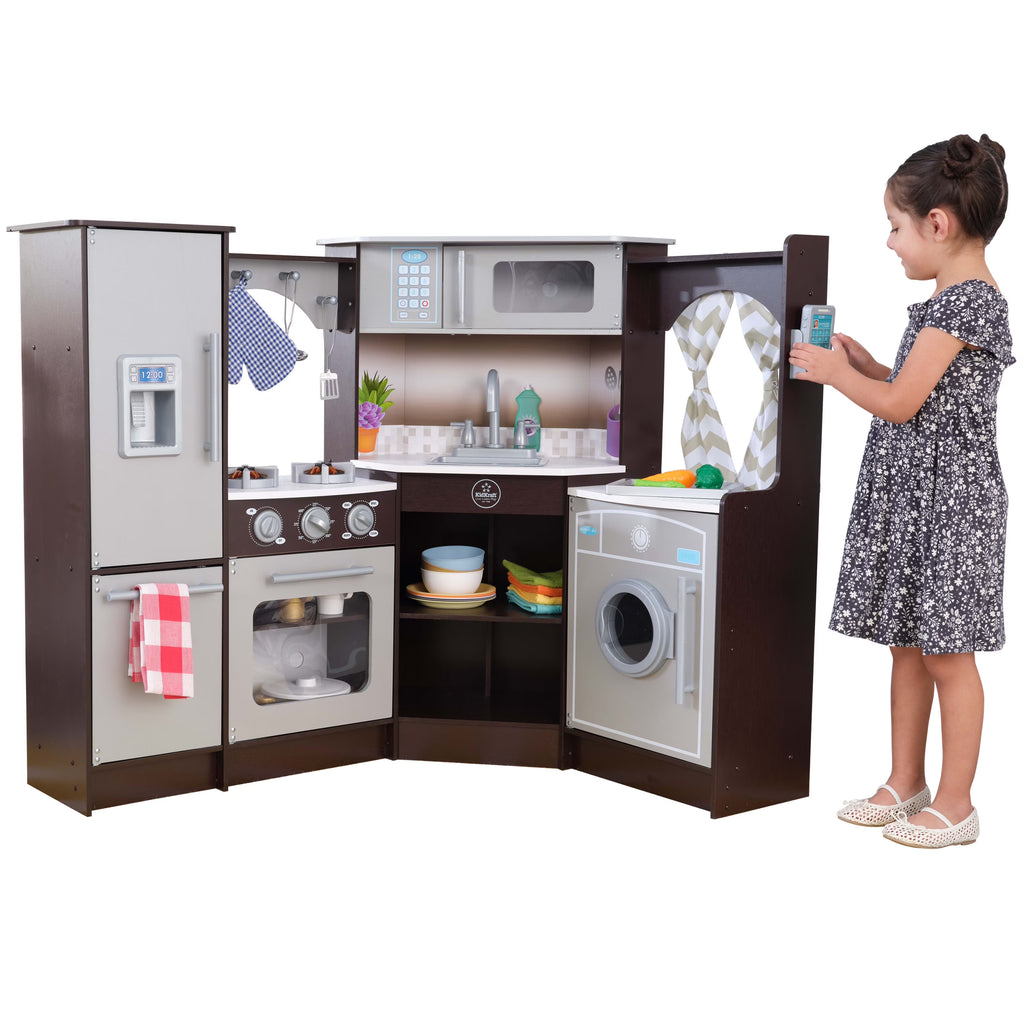 Espresso Corner Play Kitchen with Lights & Sounds P98362