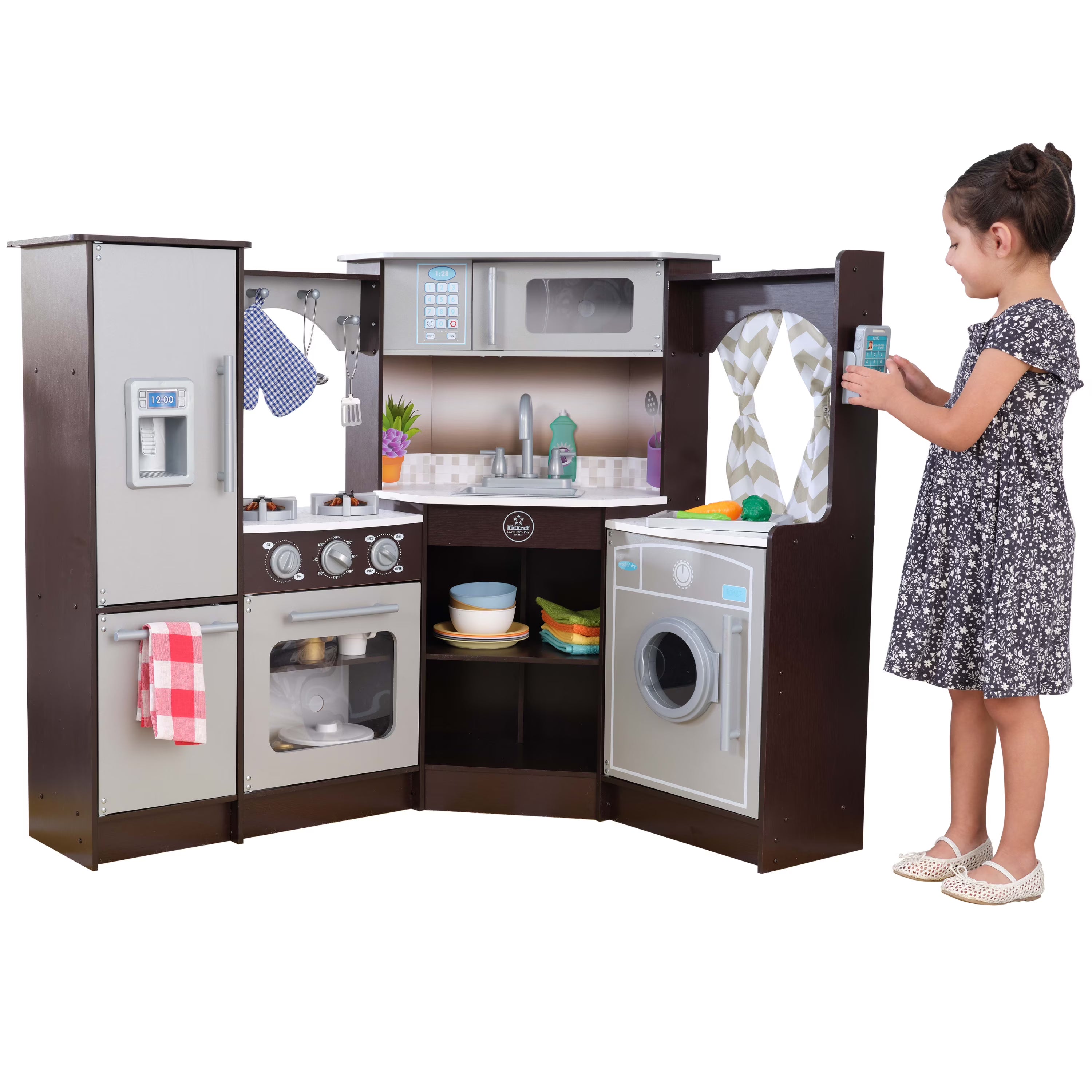 Espresso Corner Play Kitchen with Lights & Sounds P98362