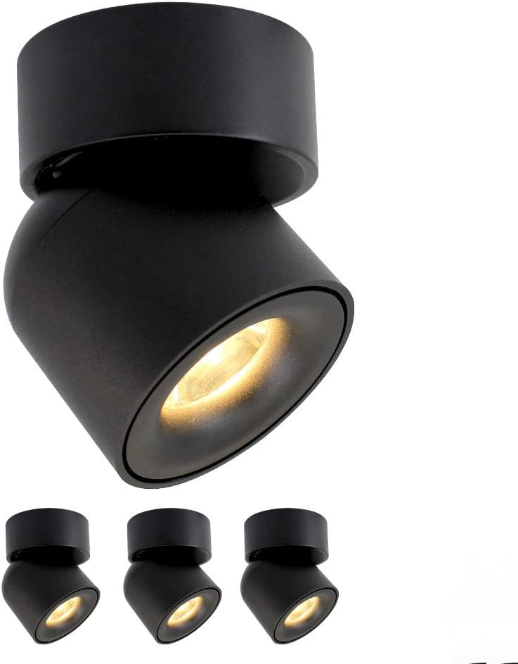 7W 3000K White Aluminum Adjustable Dimmable Ceiling Spotlight Pack of 2 E953655
