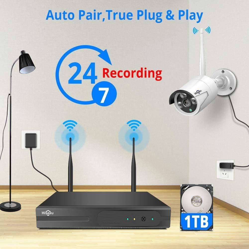 Expandable 8CH Wireless Security Camera System with 1TB Hard Drive E389367