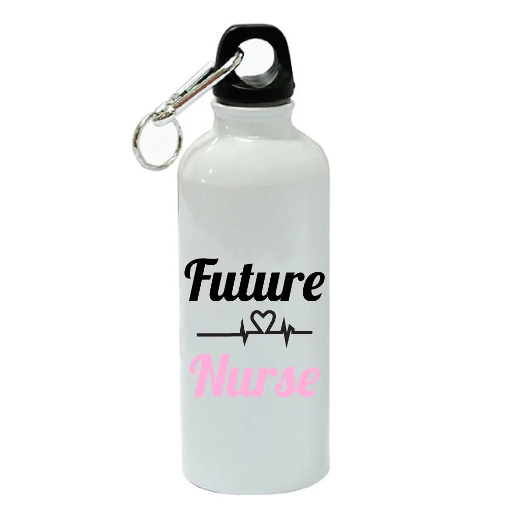 Pink White Aluminum 20 oz Water Bottle U61701