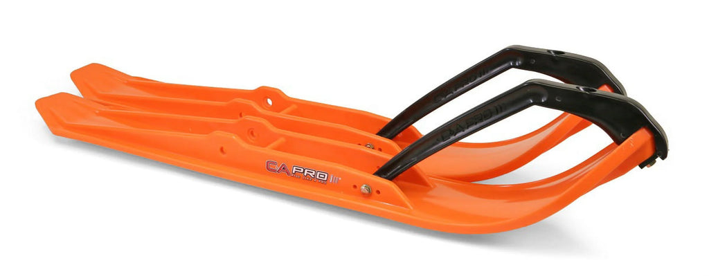 Orange XPT Snowmobile Skis with 10" Round Bars Complete Kit C858241
