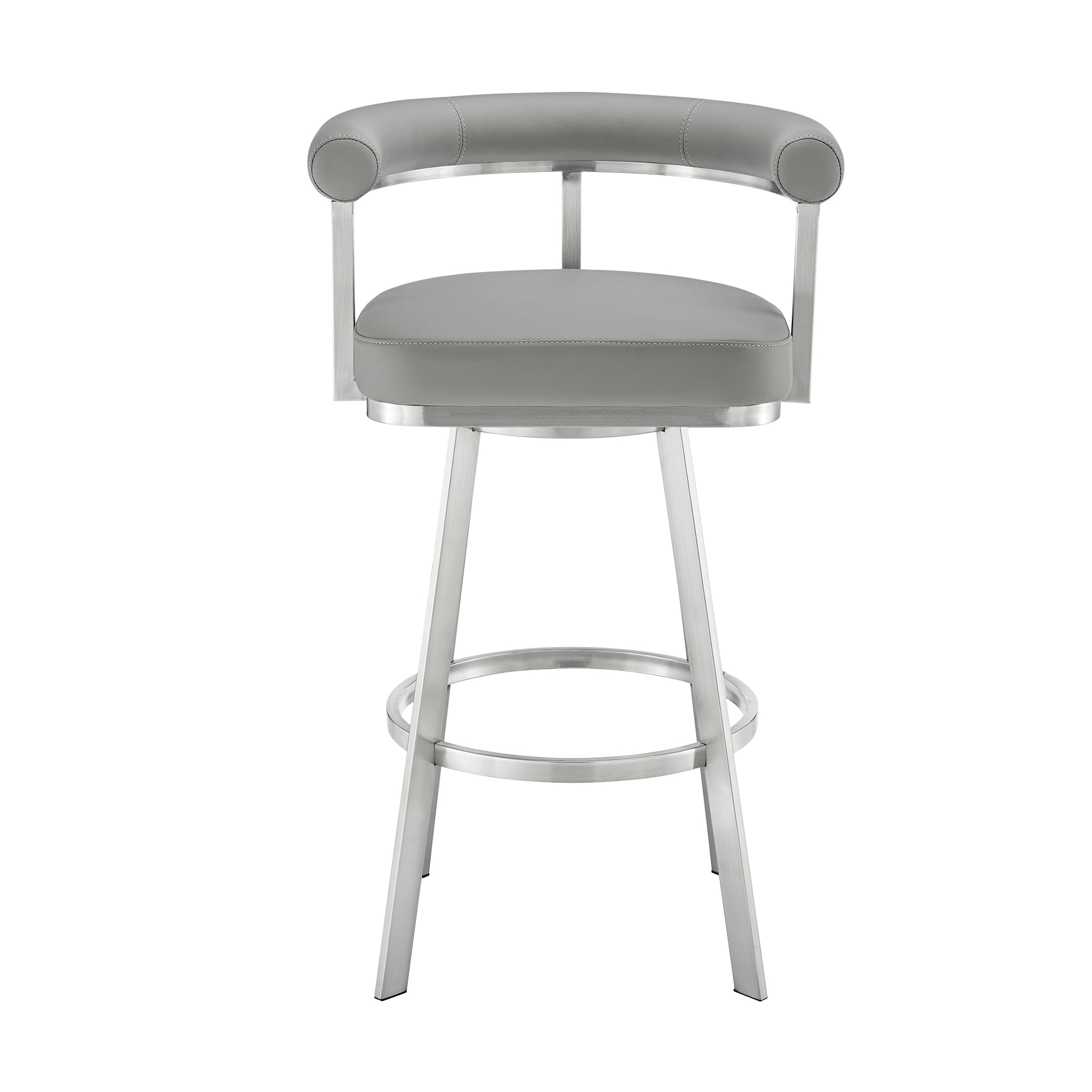 Light Gray Faux Leather Bar Stool Z637