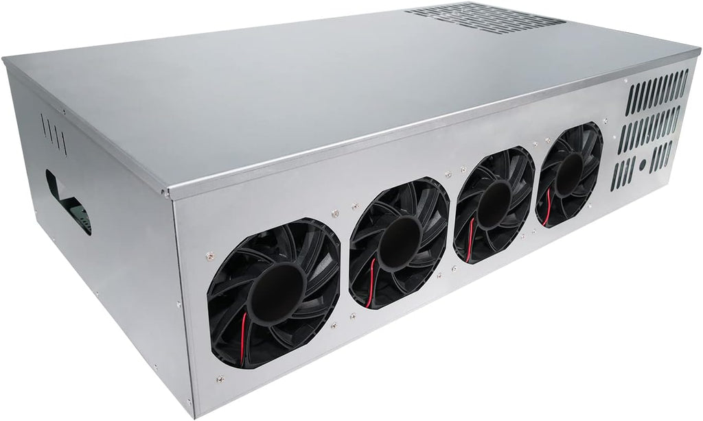 8 Port GPU Mining Case with 4 Cooling Fans A645910