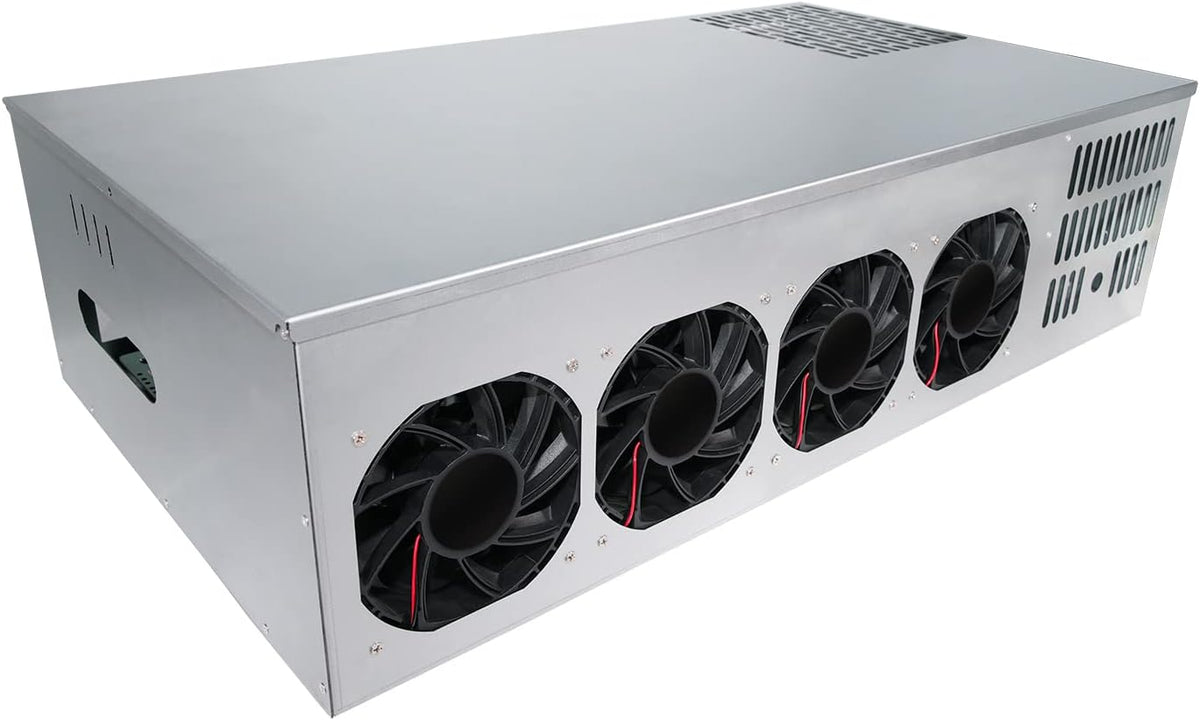 8 Port GPU Mining Case with 4 Cooling Fans A645910