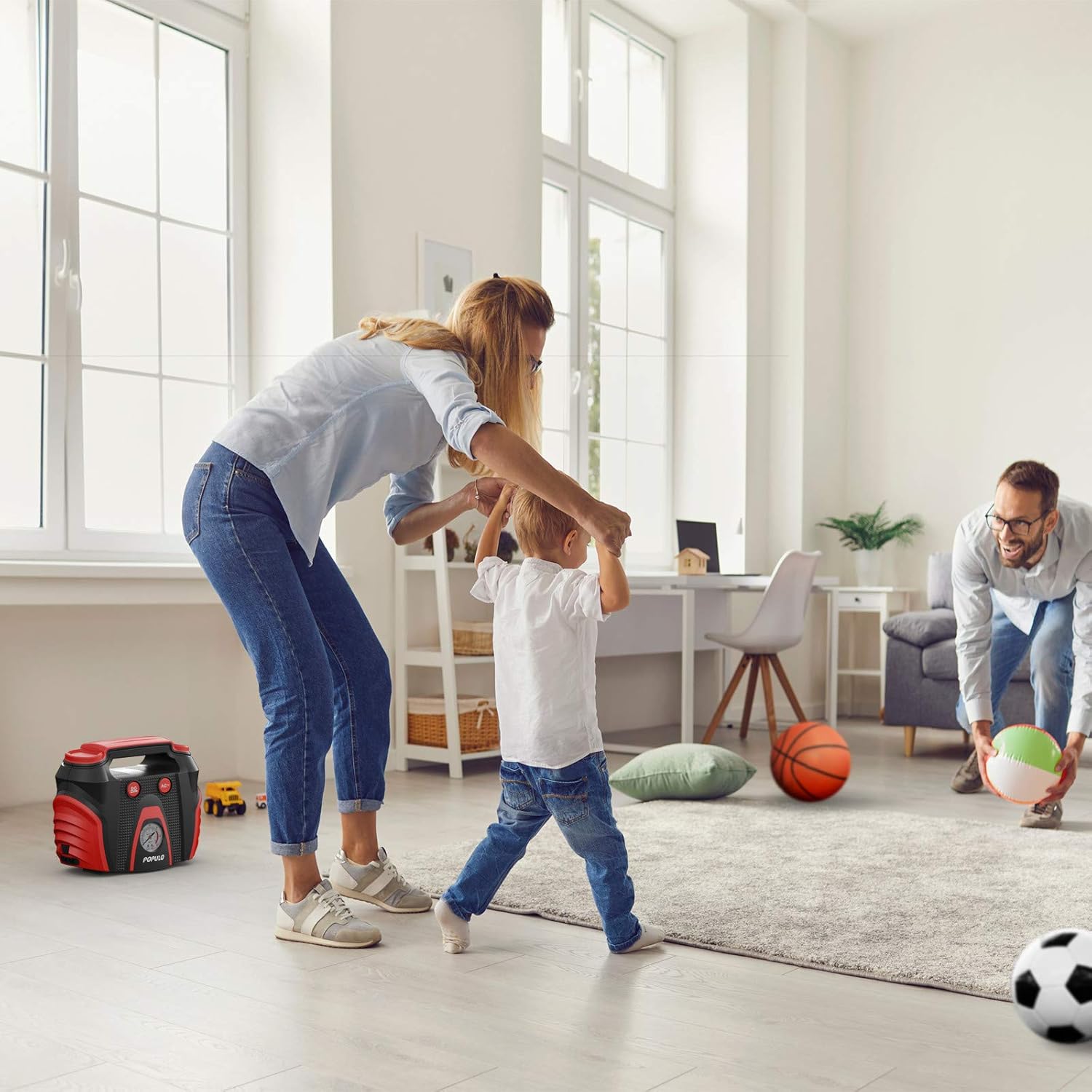 AC/DC Portable Tire Inflator Air Compressor E635