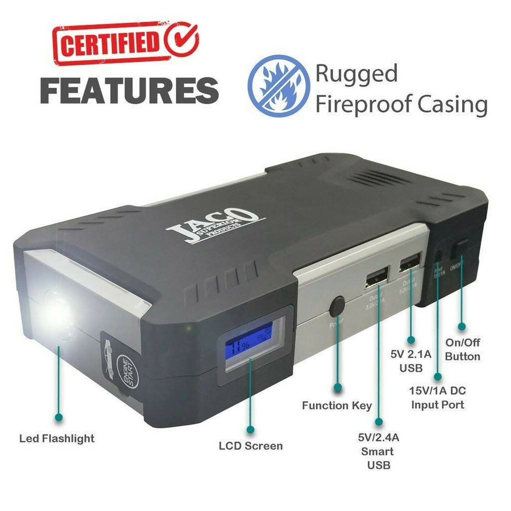 600A/16500mAh Car Battery Jump Starter Power Bank U1006