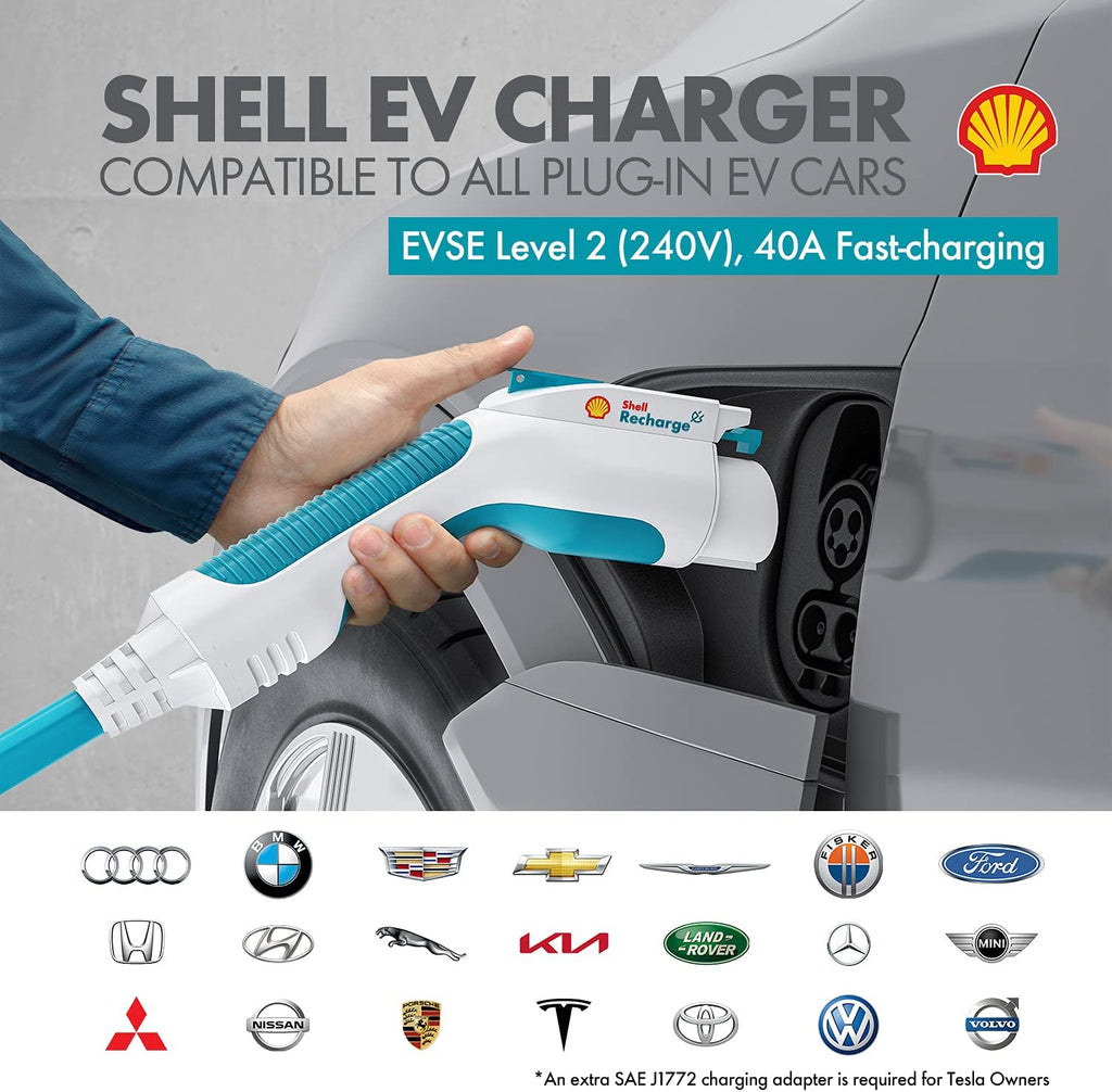 Electric Vehicle Charger Level 2 40 Amp 240V with 30ft Cable NEMA 14-50R Plug H7196