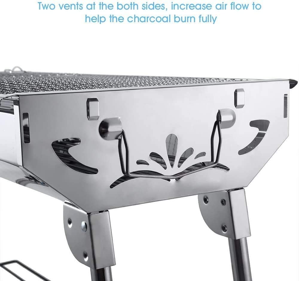 Stainless Steel Folding Portable BBQ Tool Kits (Large) V7942