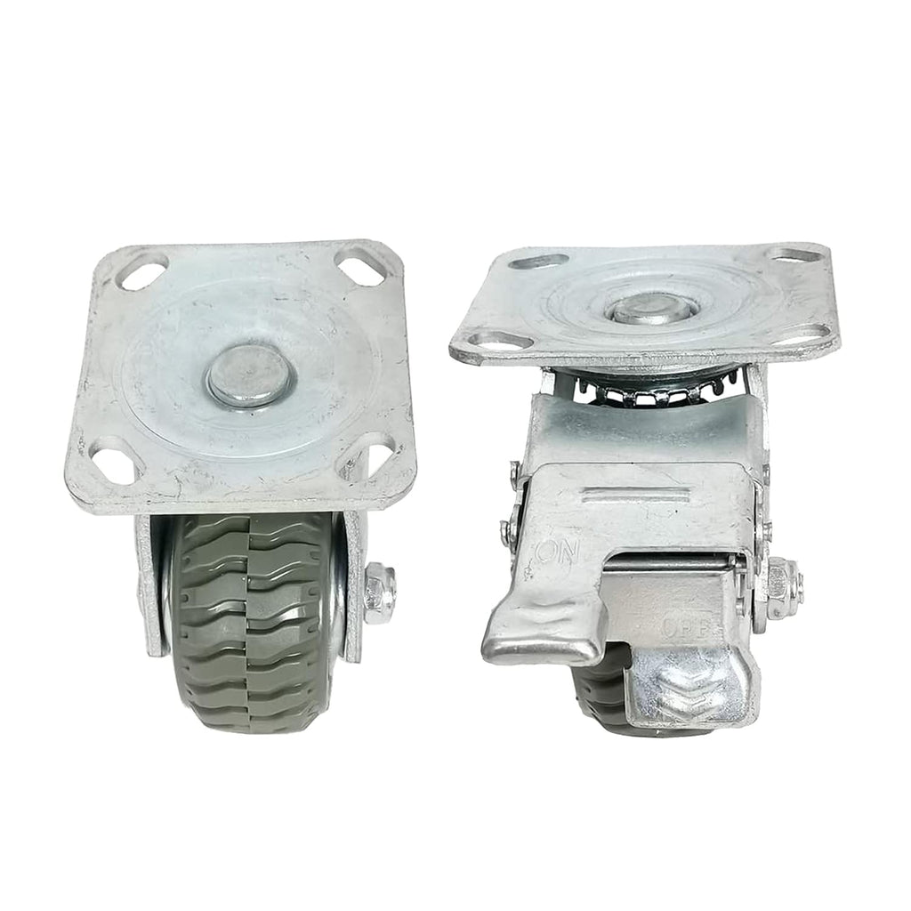4 Inch Heavy Duty Swivel Casters with Locking Brakes Pack of 2 P5298
