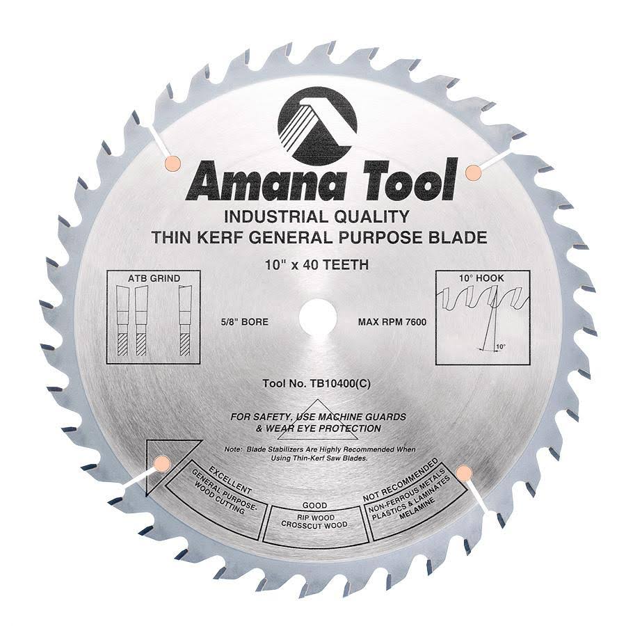 Carbide Tipped Thin Kerf 10 inch 40T Saw Blade T40277