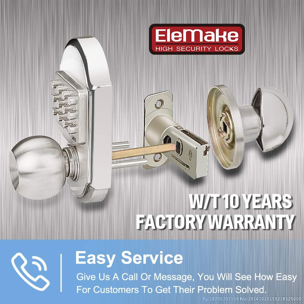 Mechanical Stainless Steel Digital Code Keypad Door Lock Deadbolt D929358