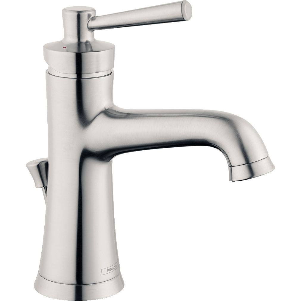 Brushed Nickel Deck Mounted Bathroom Faucet with Pop-Up Drain Assembly V104404