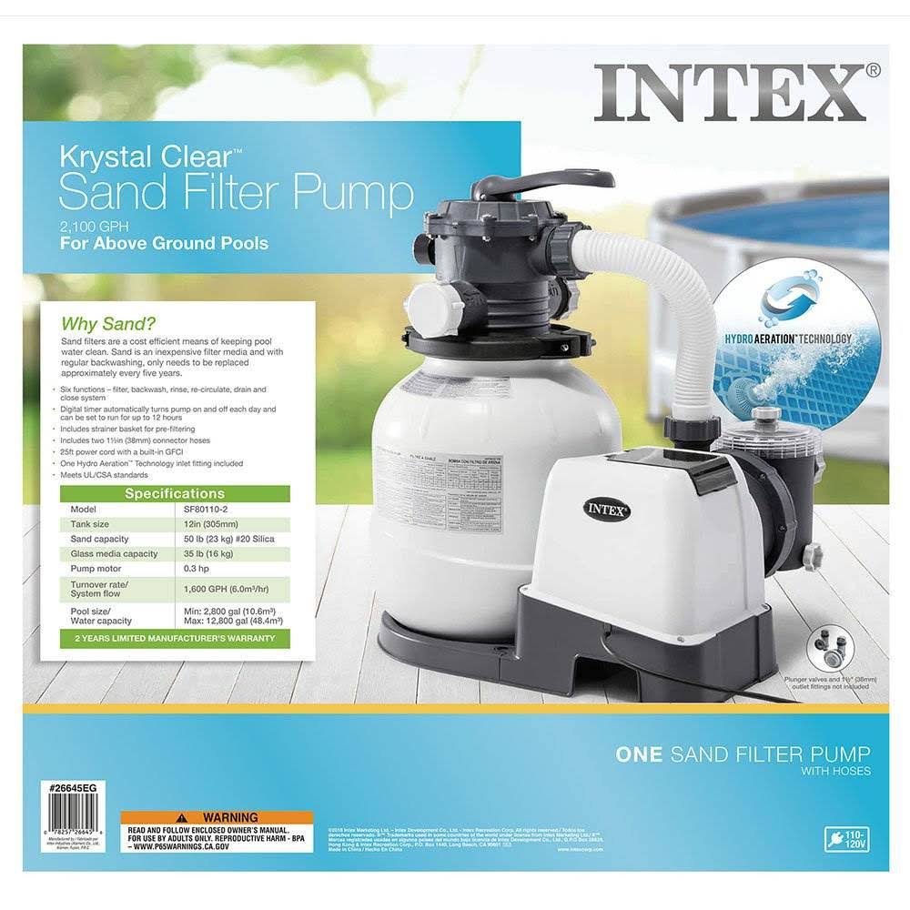 Above Ground Pool Sand Filter Pump with Automatic Pool Vacuum A92092