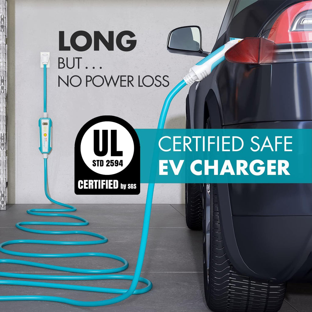 Electric Vehicle Charger Level 2 40 Amp 240V with 30ft Cable NEMA 14-50R Plug H7196