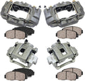 Front and Rear 4 Ceramic Brake Calipers and Pads Kit C71294