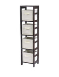 4 Section Storage Shelf with 4 Fabric Baskets A914773