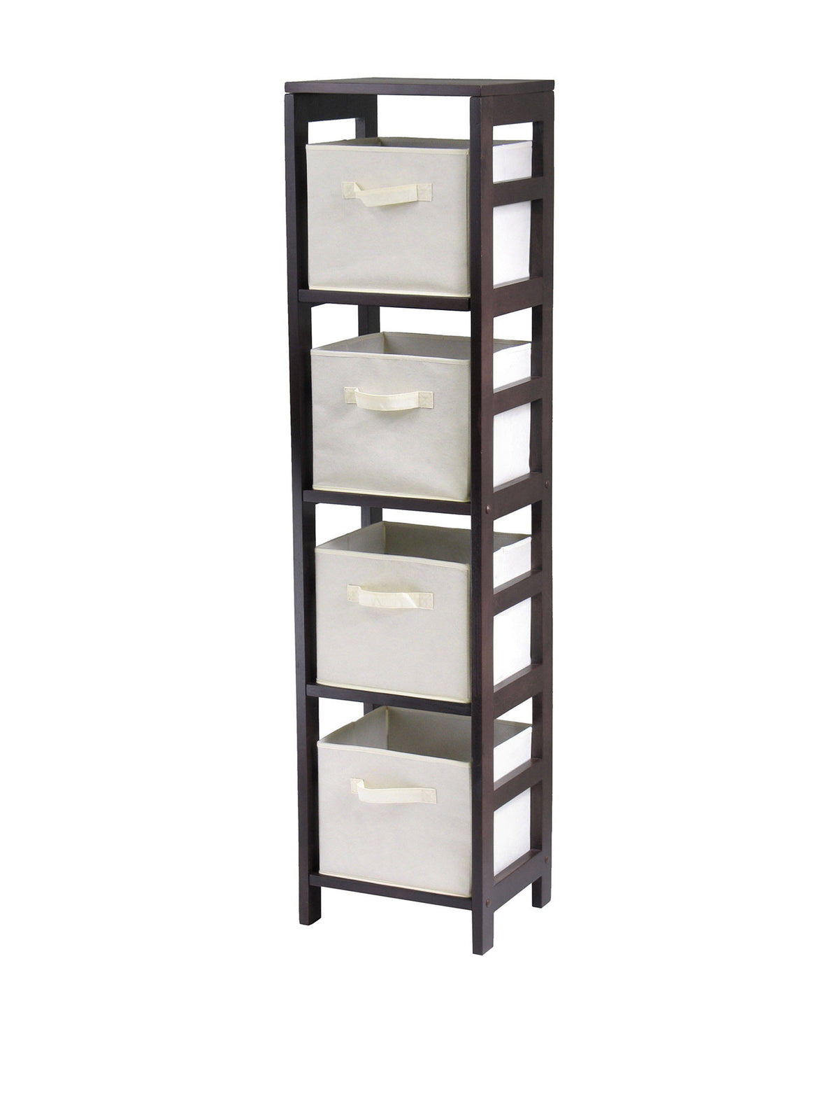 4 Section Storage Shelf with 4 Fabric Baskets A914773